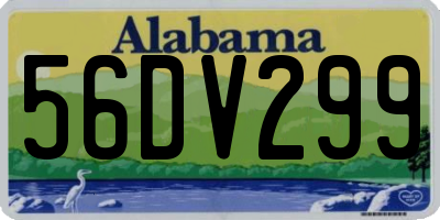 AL license plate 56DV299