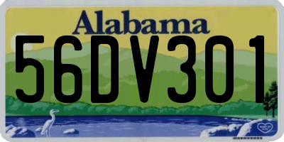 AL license plate 56DV301