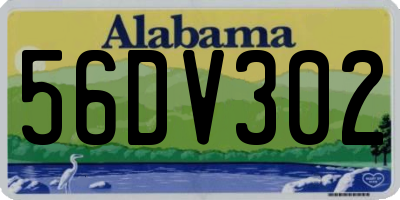 AL license plate 56DV302