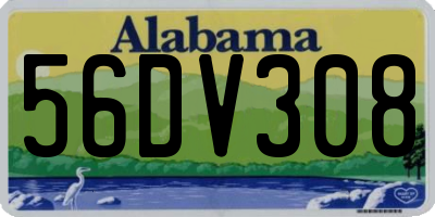 AL license plate 56DV308