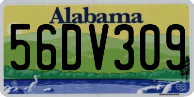 AL license plate 56DV309