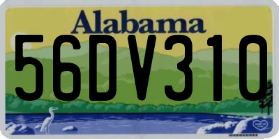 AL license plate 56DV310