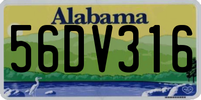 AL license plate 56DV316
