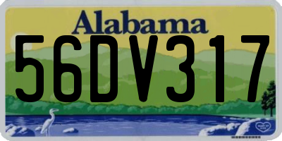 AL license plate 56DV317