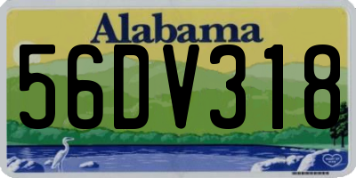 AL license plate 56DV318