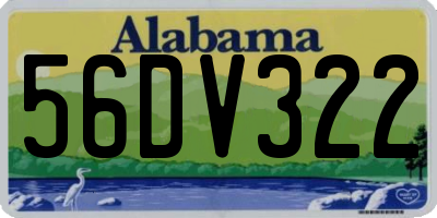 AL license plate 56DV322