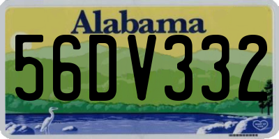 AL license plate 56DV332