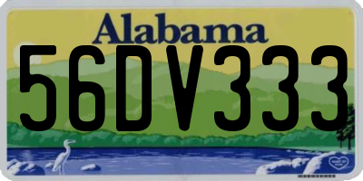AL license plate 56DV333