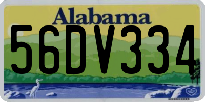 AL license plate 56DV334