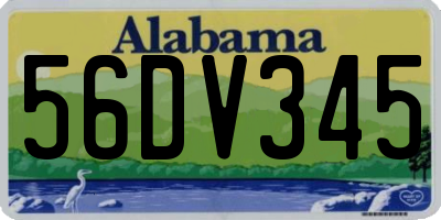 AL license plate 56DV345