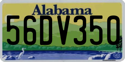 AL license plate 56DV350
