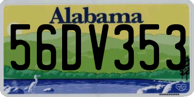 AL license plate 56DV353