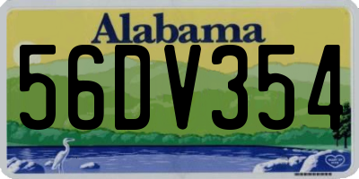 AL license plate 56DV354