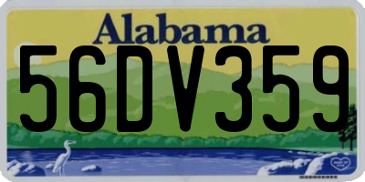 AL license plate 56DV359