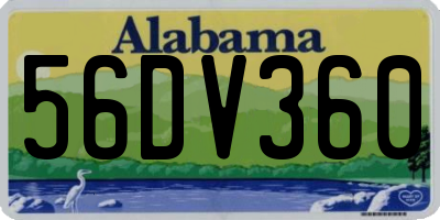 AL license plate 56DV360