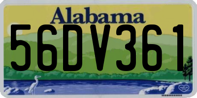 AL license plate 56DV361