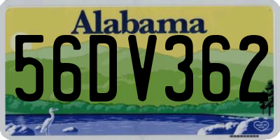 AL license plate 56DV362