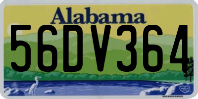 AL license plate 56DV364
