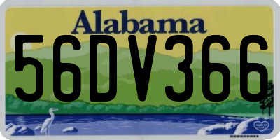 AL license plate 56DV366
