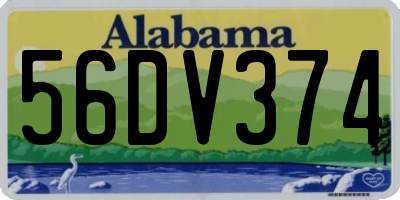 AL license plate 56DV374