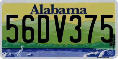 AL license plate 56DV375