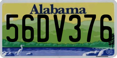 AL license plate 56DV376