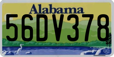 AL license plate 56DV378