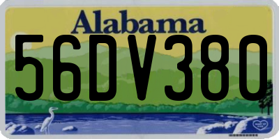 AL license plate 56DV380