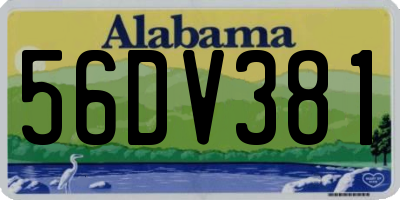 AL license plate 56DV381