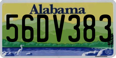 AL license plate 56DV383
