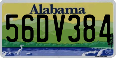 AL license plate 56DV384