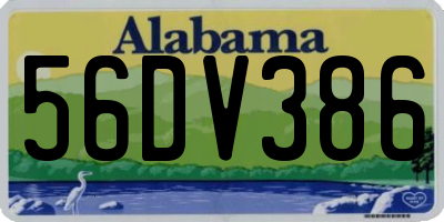 AL license plate 56DV386