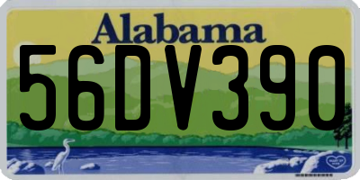 AL license plate 56DV390