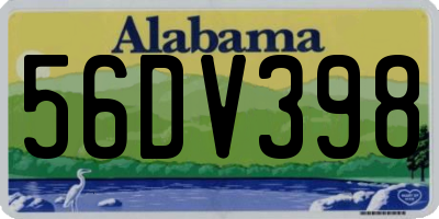 AL license plate 56DV398