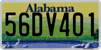 AL license plate 56DV401