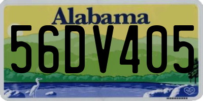 AL license plate 56DV405