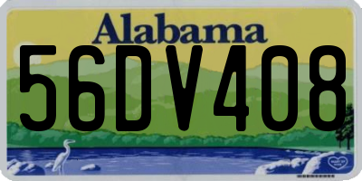 AL license plate 56DV408