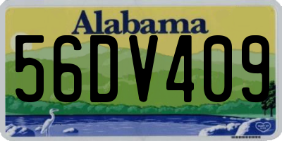 AL license plate 56DV409