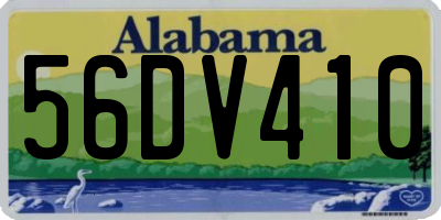 AL license plate 56DV410