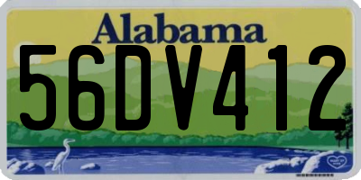 AL license plate 56DV412