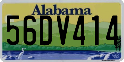 AL license plate 56DV414