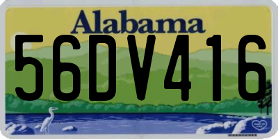 AL license plate 56DV416