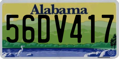 AL license plate 56DV417