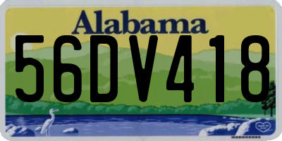 AL license plate 56DV418