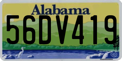AL license plate 56DV419