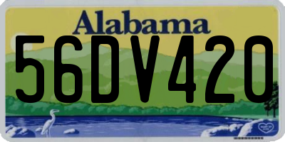 AL license plate 56DV420