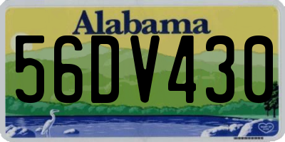 AL license plate 56DV430