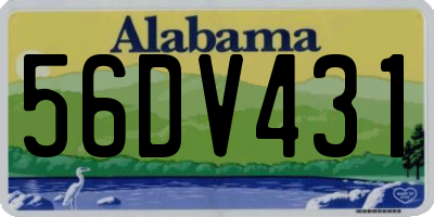 AL license plate 56DV431