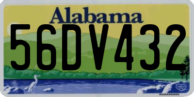 AL license plate 56DV432