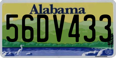 AL license plate 56DV433